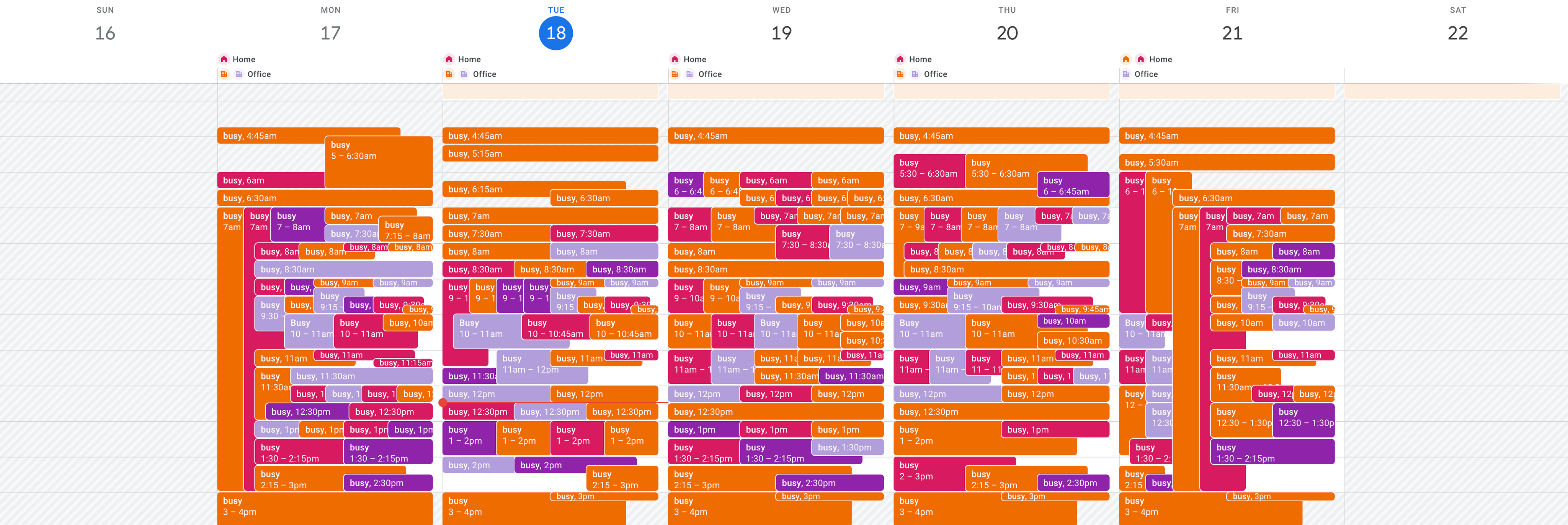 scheduling calendar event